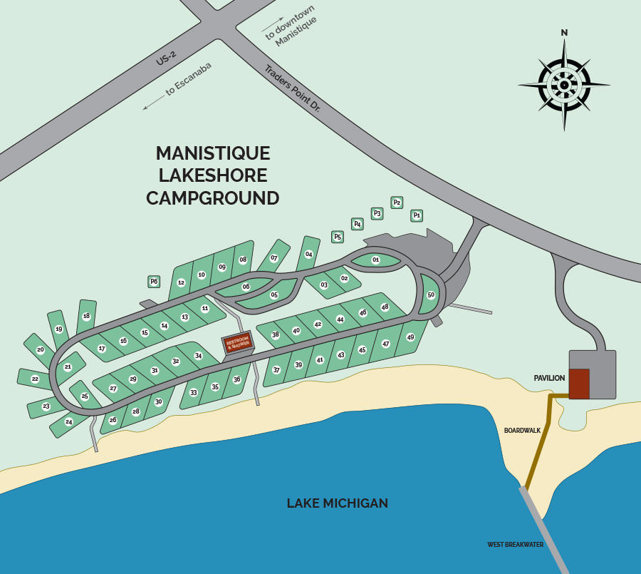 Upper Peninsula Campgrounds Map - Carly Crissie